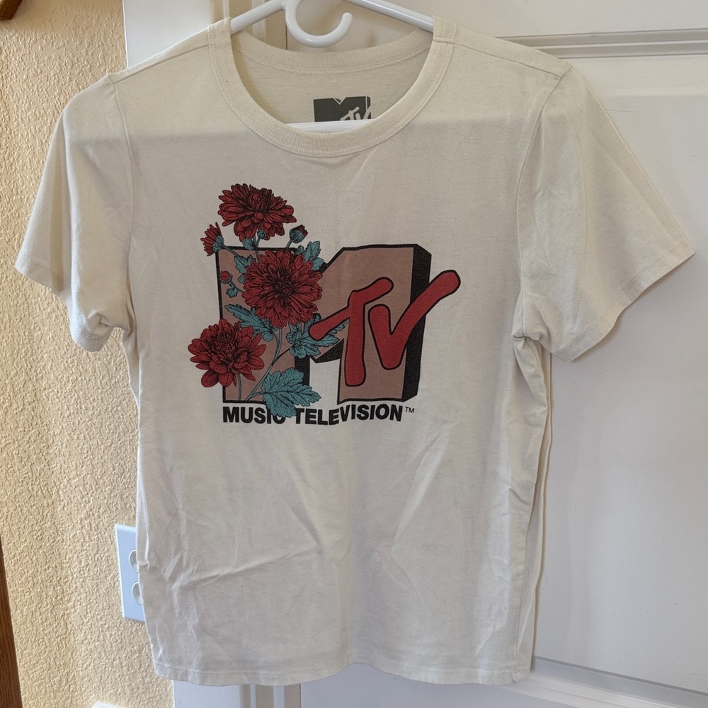 MTV Cream Logo Tee